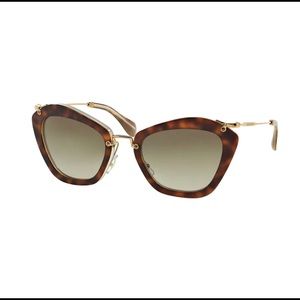 Miu Miu Cat Eye Tortoise Shell Sunglasses